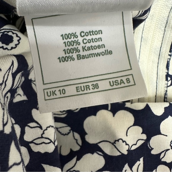 Laura Ashley vintage Navy and White Floral Maxi Dress size 8 - Picture 7 of 11